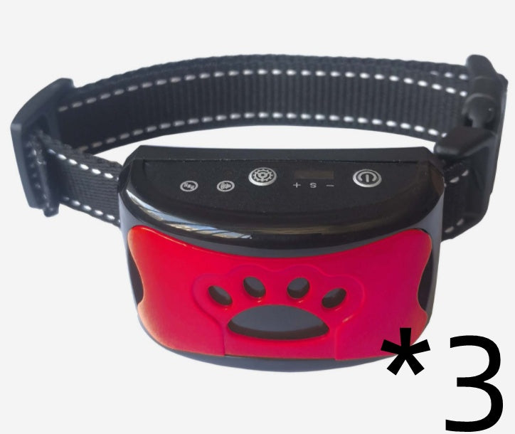 Collier de dressage pour chien, étanche, électrique, télécommande, rechargeable, anti-aboiement, avec son de vibration et de choc